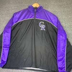 CR Men's Purple and Black Windbreaker Jacket